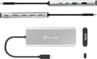 USB-хаб J5create JCD401 USB4 Dual 4K Multi-Port Hub Grey (JCD401-N) - зображення 3