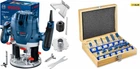 Фрезер Bosch Professional GOF 130, 1300 Вт, 28000 об.хв, константна електроніка, регулювання швидкості, Restart protection, кнопка блокування шпинделя (06016B7000)