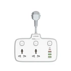 Мережевий Подовжувач LDNIO SC2413 2 universal ports /1 PD/1 QC/2 auto ID Колір Білий