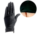 Чорні нітрилові неопудрені рукавички SEF розмір М 100 штук упаковка - зображення 3
