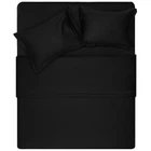 Пододеяльник Ardesto Mix&Match Premium 100 хлопок, сатин черный 160х220 см (ART1622DVL)
