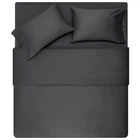 Простынь Ardesto на резинке Mix&Match Premium, 100 хлопок, сатин серый 160х200+30 см (ART1620FSY)