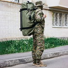 Універсальна сумка баул військова, армійський баул олива Оксфорд 100 л тактичний баул-рюкзак - зображення 2
