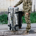 Універсальна сумка баул військова, армійський баул піксель Оксфорд 120 л тактичний баул-рюкзак - зображення 4