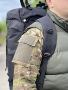 Універсальна військова сумка, армійська сумка містка 55л тактичний туристичний рюкзак Чорно-Сірий - зображення 5