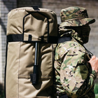 Универсальная сумка баул военная, армейский баул койот Оксфорд 100 л тактический баул-рюкзак - изображение 4
