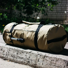 Універсальна сумка баул військова, армійський баул койот Оксфорд 100 л тактичний баул-рюкзак - зображення 7
