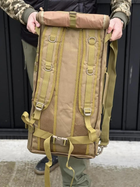 Універсальна сумка баул військова, армійський баул койот 65л тактичний баул-рюкзак - зображення 9