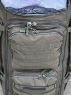 Універсальна сумка каркасна військова, армійська сумка містка 90л тактичний рюкзак Чорний Хакі - зображення 6