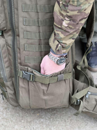 Універсальна сумка каркасна військова, армійська сумка містка 90л тактичний рюкзак Чорний Хакі - зображення 7