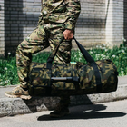 Универсальная сумка баул военная, армейский баул камуфляж Оксфорд 100 л тактический баул-рюкзак - изображение 4