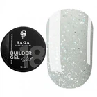 Гель для нарощування Saga Builder Veil Gel №18 15 мл (Молочний з блискітками)