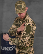 Тактичний військовий польовий костюм статутний Hunter ( Кітель + Штани ), Камуфляж: Піксель, Розмір: L - зображення 6