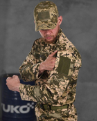 Тактичний військовий польовий костюм статутний Hunter ( Кітель + Штани ), Камуфляж: Піксель, Розмір: M - зображення 6