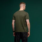 Футболка Basic Military T-Shirt с авторским принтом NAME. Олива. Размер XL - изображение 4