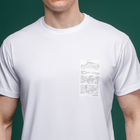 Футболка Basic Military T-Shirt. HMMWV. Cotton, білий з принтом. Розмір M - зображення 3