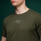 Футболка Basic Military T-Shirt з авторським принтом NAME. Олива. Розмір L - зображення 3