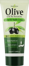 Крем для рук та нігтів з кератином - Madis HerbOlive Hand & Nails Cream