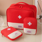 Домашняя аптечка-органайзер комплект 3 шт. для хранения лекарств и таблеток First Aid Pouch Large красная - изображение 1