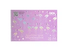 Альбом для малювання ZiBi 20арк. FLAMINGO, А4, 120г/м2 на пружині, бузковий, KIDS Line