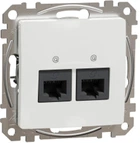 Комп'ютерна розетка подвійна роз'єм 2xRJ45 кат.5e UTP Schneider Electric Sedna Design IP20 Білий SDD111452