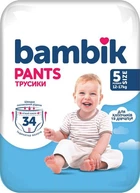 Підгузки-трусики дитячі одноразові Bambik 5 (12-17 кг), 34 шт.