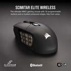 Mysz Corsair Scimitar Elite RGB Wireless/USB Black (CH-9314311-EU) - obraz 7