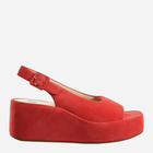 Sandały damskie na koturnie skórzane Hogl hog7102512-4400 41 Czerwone (9010849079762) - obraz 1