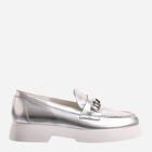 Loafersy damskie skórzane Hogl hog7101631-7600 37.5 Srebrne (9010849073838)