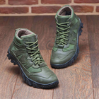 Берці літні тактичні черевики PAV 202 олива хакі шкіряні прошиті 41 - зображення 9