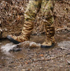 Тактические военные водоталкивающие бахилы для защиты от дождя гамаши на обувь Койот XL (46-48 размер) - изображение 4