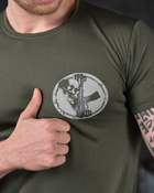Тактическая потоотводящая футболка odin dzen олива M - изображение 8
