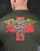Тактическая потоотводящая футболка odin medical olive S - изображение 7