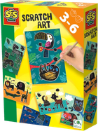 Набір для творчого малювання Ses Creative Scratch art animals 6 шт (8710341146221) - зображення 1