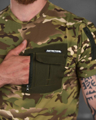 Тактическая мужская потоотводящая футболка с нагрудным карманом M мультикам (87512) - изображение 3