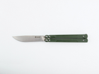 Нож балисонг бабочка складной карманный Ganzo G766-GR, зеленый - изображение 3