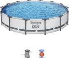 Каркасний басейн Bestway Steel Pro Max 3 in 1 з фільтруючою помпою 427 x 84 см (6942138983210) - зображення 2