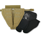 Универсальная сумка-защита паха (напашник) тройной с баллистическим пакетом 1 класс защиты Militex cordura Койот - изображение 1