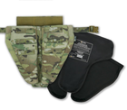 Універсальна сумка-захист паху (напашник) потрійний з балістичним пакетом 1 клас захисту Militex cordura USA Мультикам - зображення 1