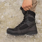 Берці літні тактичні черевики Stimul Козак чорні шкіряні сітка 40 - зображення 4