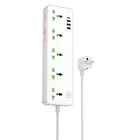 Сетевой удлинитель HOCO AC13A Talento 1.5м 5-position socket 1C3A USBx3 + Type-C White (6942007607148 )