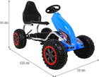 Gokart na pedały Ramiz Strong B012 Niebieski (5903864949667) - obraz 2