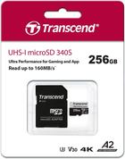 Карта пам'яті Transcend microSDXC 340S 256GB UHS-I U3 V30 A2 (TS256GUSD340S) - зображення 3
