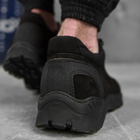 Универсальные кожаные Кроссовки на прошитой резиновой подошве черные размер 37 - изображение 6