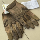 Летние перчатки Mechanix M-Pact с усиленными вставками и эластичными манжетами койот размер M - изображение 5