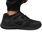 Тактичні кросівки літні Police чорні шкіряні сітка прошиті 45 - зображення 2