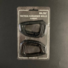 Набір 2 карабіні тактичні Чорні Mil-Tec TACTICAL KARABINER MOLLE (2 ST./BLISTER) SCHWARZ (15922502)