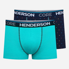 Набір трусів шорт чоловічих бавовняних Henderson 41272-MLC M 2 шт Синій/Бірюзовий (5903972276099) - зображення 1