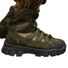 Берцы демисезонные тактические ботинки Fanat ВТ6647 хаки олива кожаные прошитые 44 - изображение 2
