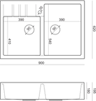 Кухонна мийка Quadron Bill 120 HCQB9062U7_BLM - зображення 3